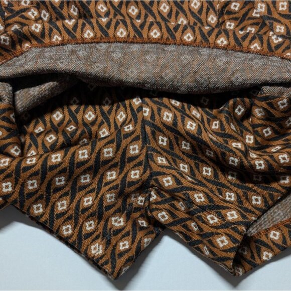 Zara Patterned Skort Girls Size 8 Brown Geometric Skirt Shorts - Picture 4 of 5